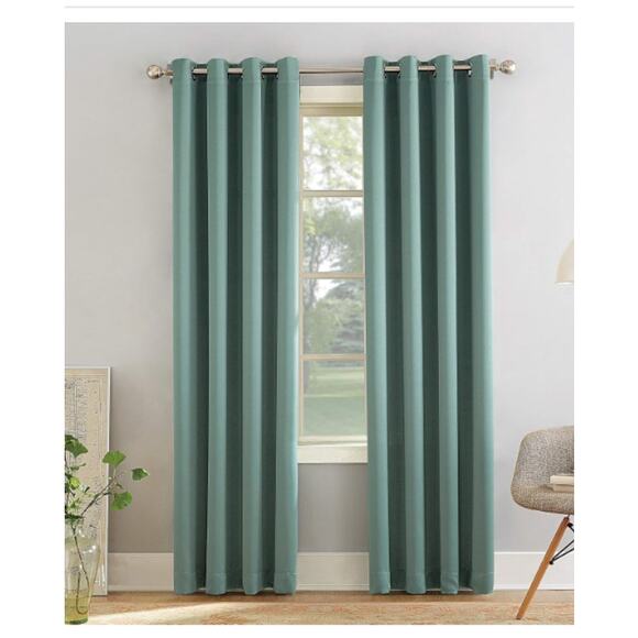 Sun Zero Becca Energy Efficient Grommet Curtain Panel, 40"x84", 1 PANEL - Picture 1 of 6